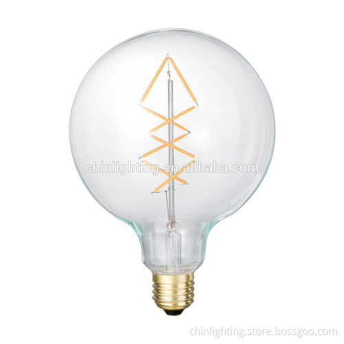DIY globe shape high lumen long lifespan g125 e26 E27 filament bulb led G125 bulb